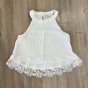 Abercrombie White Lace Tank Top